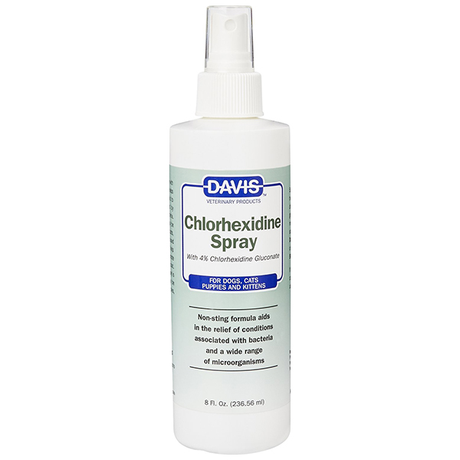 Davis Chlorhexidine Spray ДЕВІС ХЛОРГЕКСИДИН спрей з 4% хлоргексидином для собак та котів із захворюваннями шкіри та шерсті